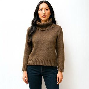 St. John Collection Cotton / Linen Blend Cowl Neck Knit Sweater | Size M